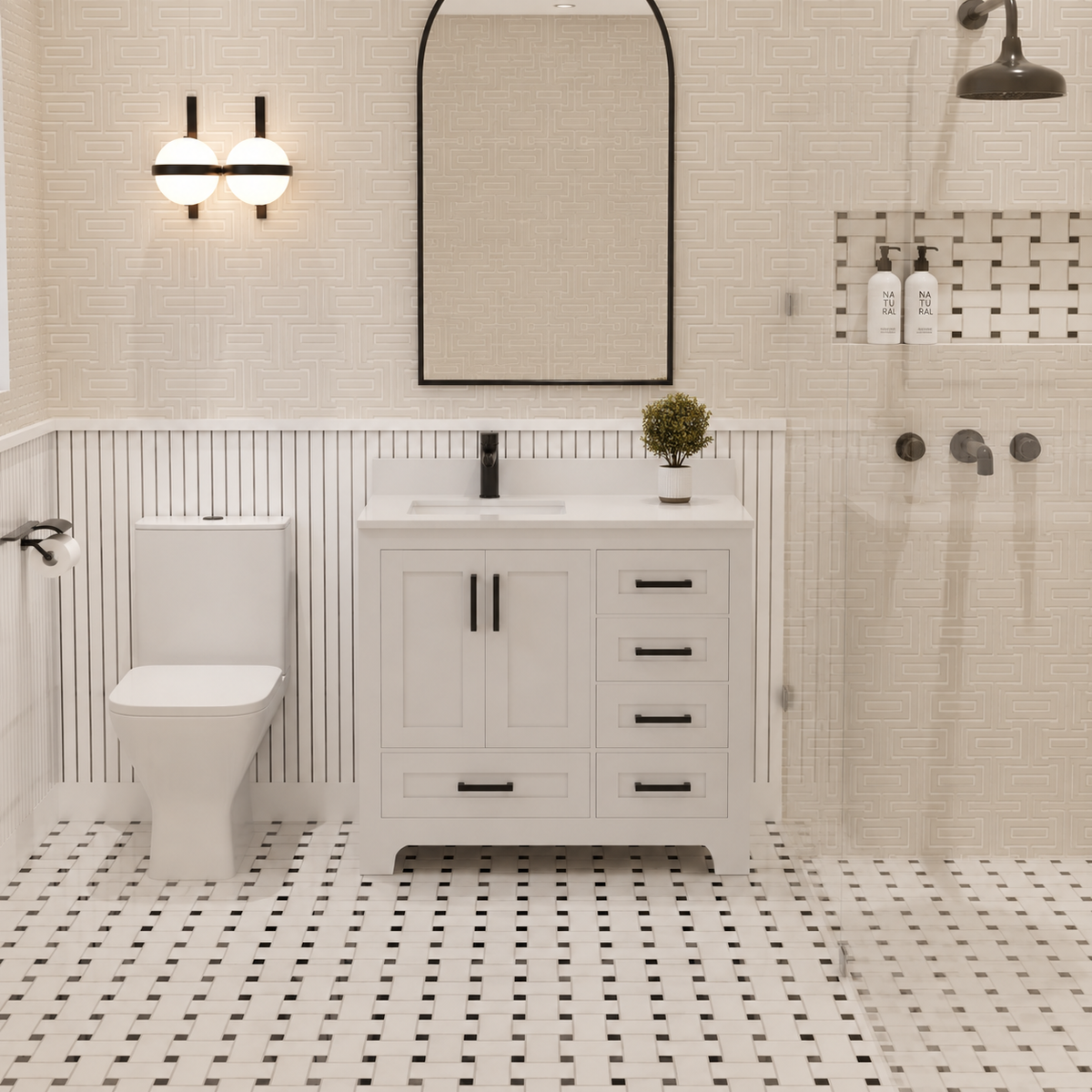 Maya Bathroom Vanity 36" Left