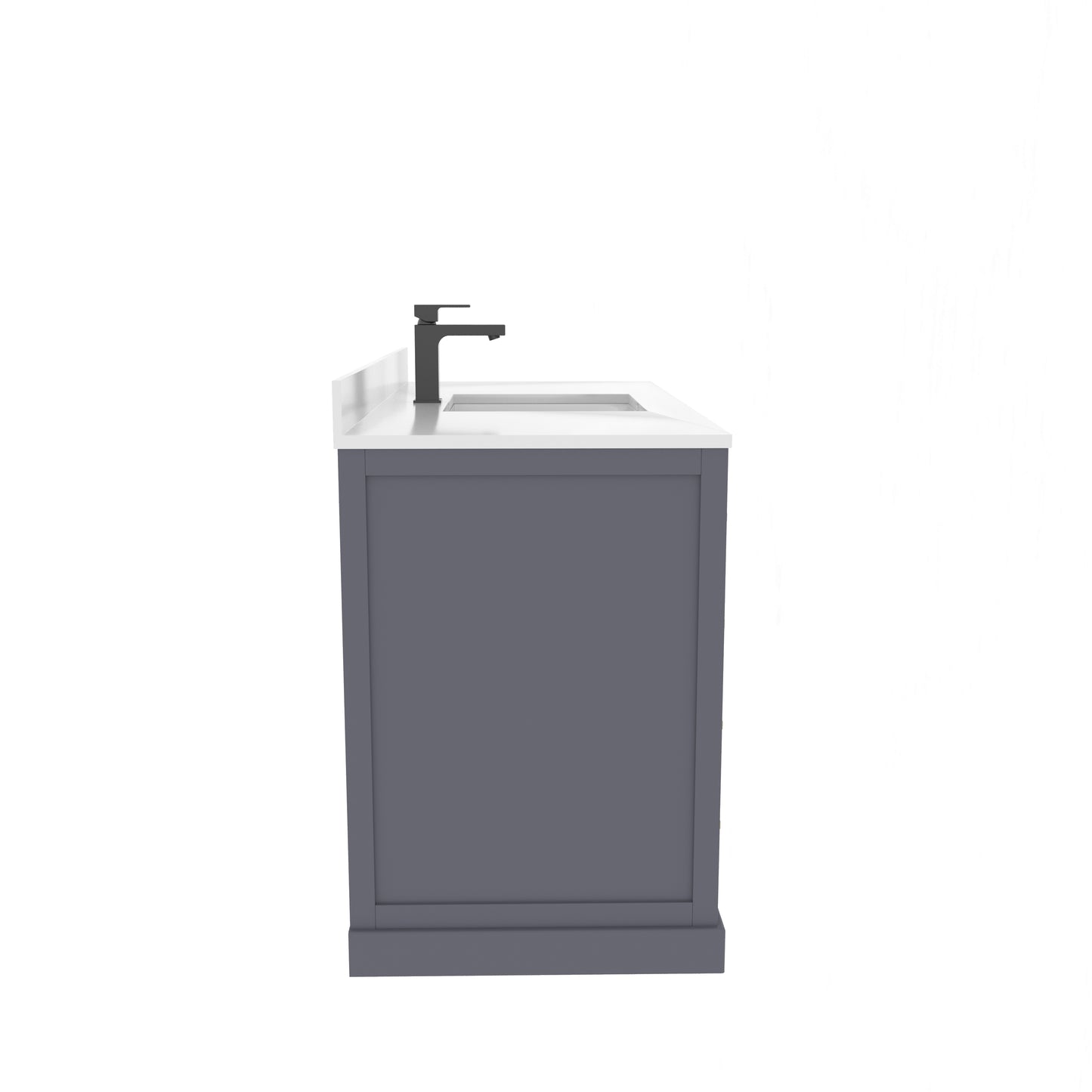 Maya 48 Inch Solid Wood Single Bathroom Vanity with Quartz Countertop