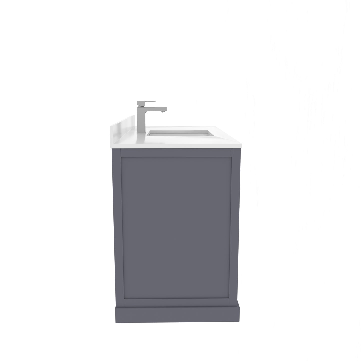 Maya 48 Inch Solid Wood Single Bathroom Vanity with Quartz Countertop