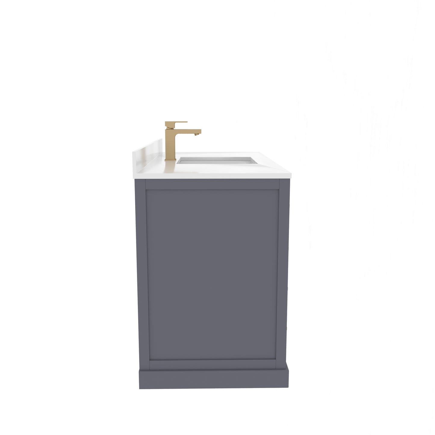 Maya 48 Inch Solid Wood Single Bathroom Vanity with Quartz Countertop
