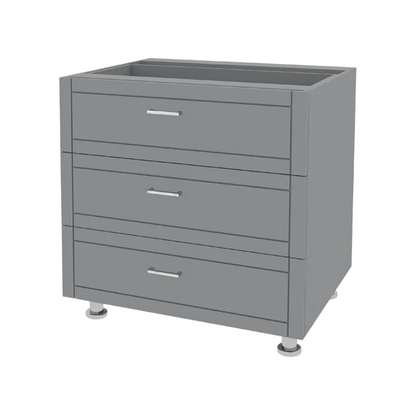 34" Three Drawers