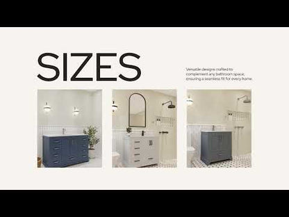 Maya 48 Inch Solid Wood Single Bathroom Vanity with Quartz Countertop