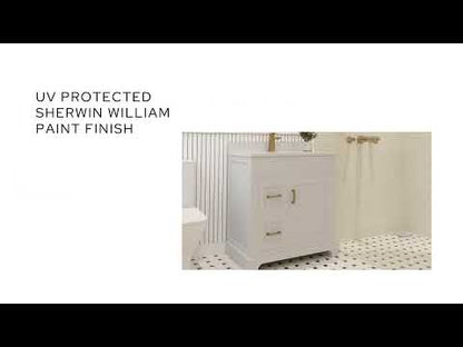 Maya 48 Inch Solid Wood Single Bathroom Vanity with Quartz Countertop